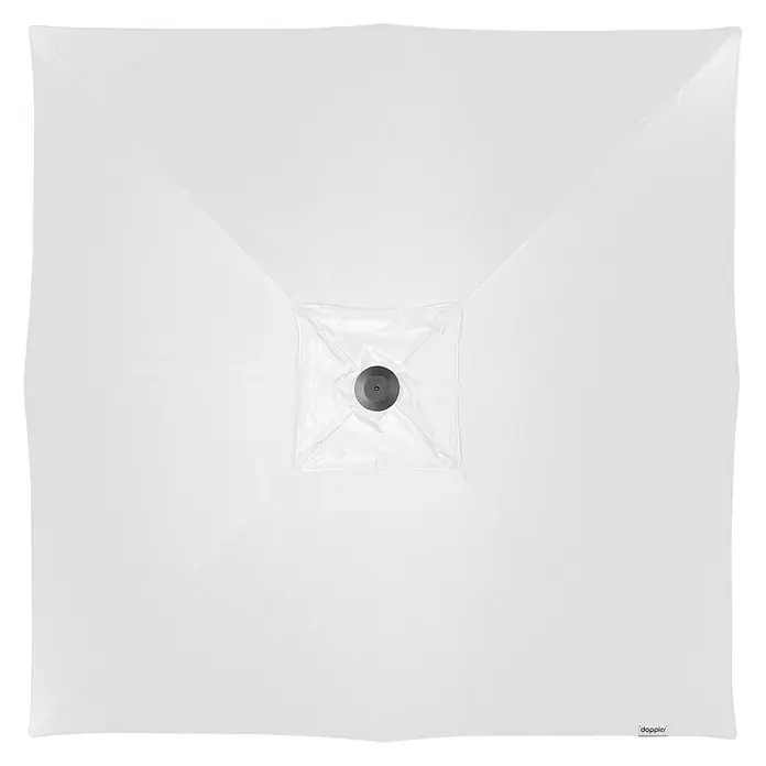 Doppler Alu Expert Marktschirm - Weiß, Bespannungsmaß (L x B): 300 x 300 cm - Quadratischer, weißer Sonnenschirm mit zentraler Halterung für den Mast. Ideal für sonnige Tage im Freien und stilvollen Sonnenschutz.