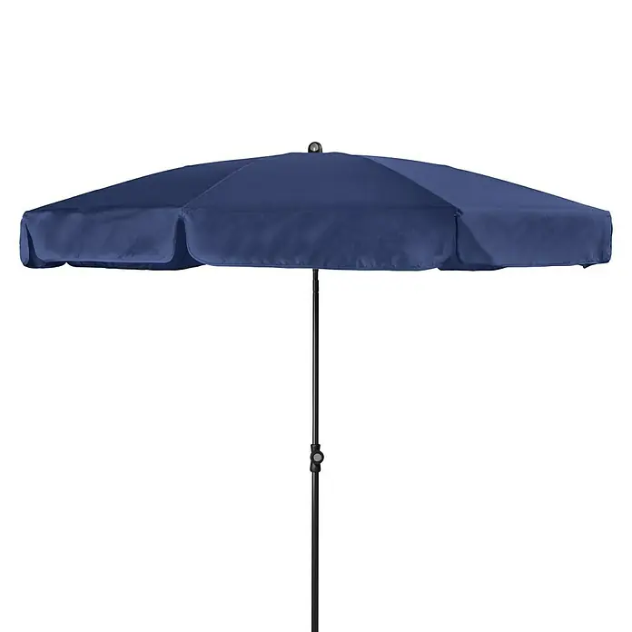 Doppler Sunline Marktschirm rund NeoDunkelblau, Durchmesser Bespannung: 200 cm - Eine blaue Sonnenschirm, ideal für den Garten. Perfekt für sonnige Tage im Freien, bietet der Schirm angenehmen Schatten und Schutz.