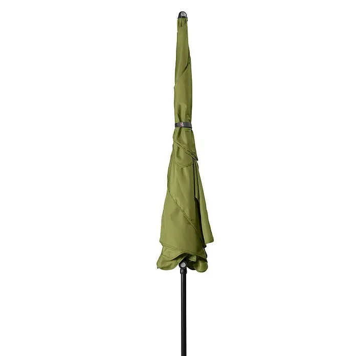 Doppler Sunline Marktschirm Waterproof Neo - Pistazie, Bespannungsmaß (L x B): 225 x 120 cm - Geschlossener grüner Sonnenschirm mit schwarzem Ständer. Ideal für den Garten oder die Terrasse.