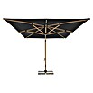 Doppler Alu Wood Ampelschirm Ultra XL (Anthrazit, Bespannungsmaß (L x B): 300 x 400 cm) | BAUHAUS
