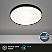 Briloner Plafón LED redondo Malbona (Ø x Al: 28,5 x 6,5 cm, Negro/Blanco, Blanco neutro) | BAUHAUS