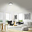 Briloner Plafón LED redondo Malbona (Ø x Al: 28,5 x 6,5 cm, Negro/Blanco, Blanco neutro) | BAUHAUS