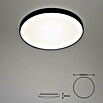 Briloner Plafón LED redondo Malbona (Ø x Al: 28,5 x 6,5 cm, Negro/Blanco, Blanco neutro) | BAUHAUS