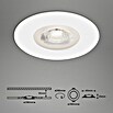 Briloner Downlight empotrable LED redondo Kulana (5 W, Ø x Al: 9 x 2,5 cm, Blanco, Blanco cálido) | BAUHAUS
