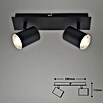 Briloner Regleta Banyo (10 W, L x An x Al: 9,9 x 29 x 11,2 cm, Negro, GU10, x 2) | BAUHAUS