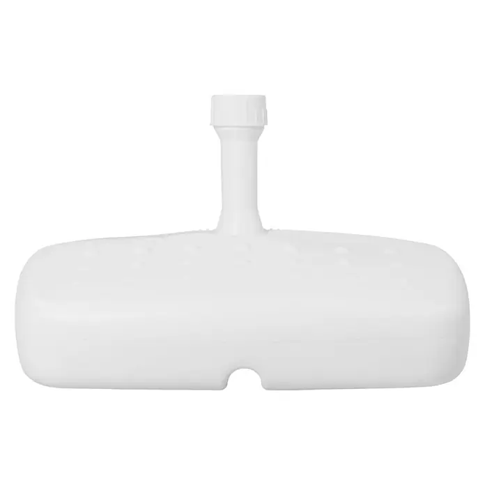 Derby BalkonschirmständerL x B: 49 x 37 cm, Für Rohrdurchmesser: 1,9 cm - 3,3 cm - Ein weißer Sonnenschirmständer, ideal für den Außenbereich, bietet Stabilität und Komfort für Ihre Beschattungslösung.