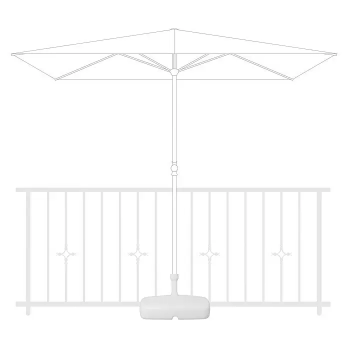 Derby BalkonschirmständerL x B: 49 x 37 cm, Für Rohrdurchmesser: 1,9 cm - 3,3 cm