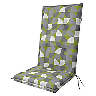 Doppler Gartenmöbel-Auflage Living (Hochlehner, Kreis Grün, L x B x H: 119 x 48 x 6 cm, 55 % Polyester, 45 % Baumwolle)