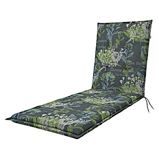 Doppler Gartenmöbel-Auflage Living (Liegenauflage, Botanist, L x B x H: 195 x 60 x 6 cm, 55 % Polyester, 45 % Baumwolle)