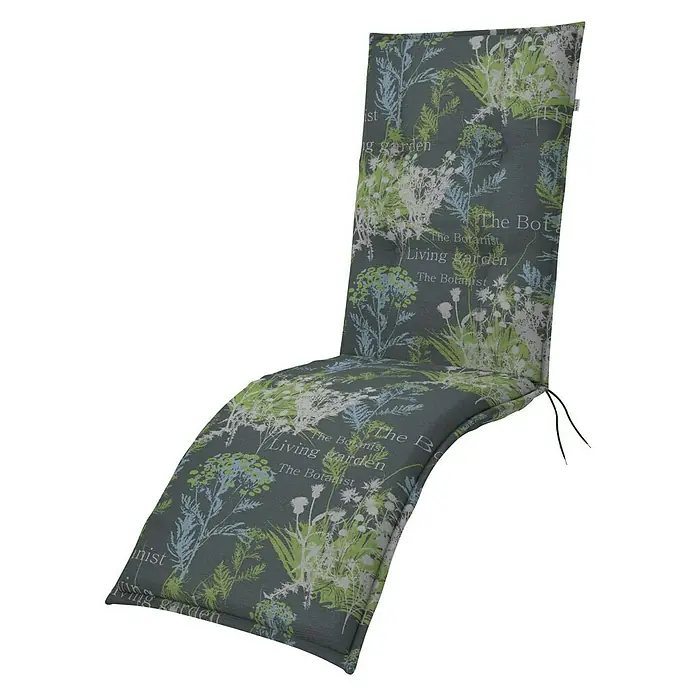 Doppler Gartenmöbel-Auflage Living - Relaxsesselauflage, Botanist, L x B x H: 170 x 48 x 6 cm - Gartenliegenauflage mit botanischem Muster für entspannte Stunden im Freien. Bequeme Polsterung und stilvolles Design.