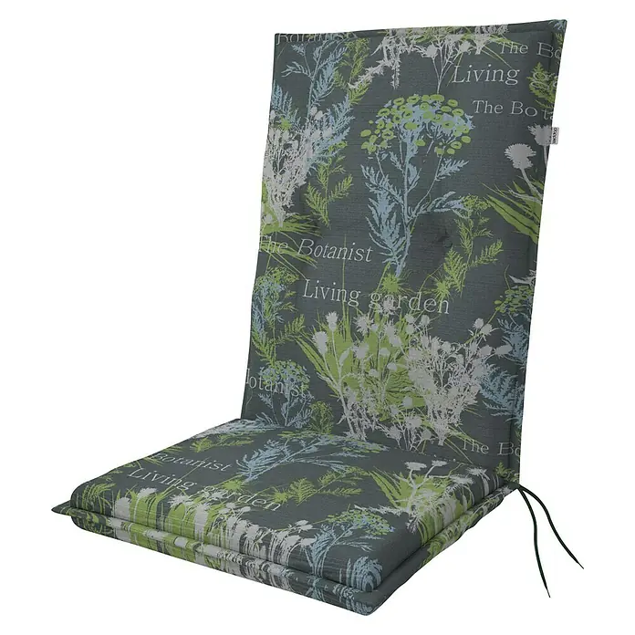 Doppler Gartenmöbel-Auflage Living - Botanist, L x B x H: 110 x 48 x 6 cm - Eine Stuhlkissenauflage mit einem botanischen Muster, ideal für den Garten oder die Terrasse, um Komfort und Stil zu bieten.