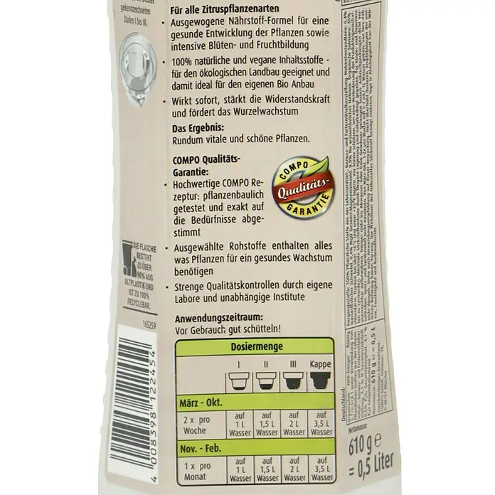 Compo Bio-Zitrusdnger - 0,5 l online kaufen bei BAUHAUS