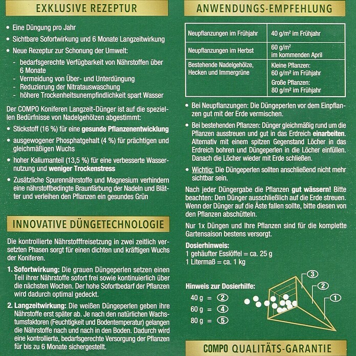 Compo Langzeitdnger Koniferen - 850 g online kaufen bei BAUHAUS