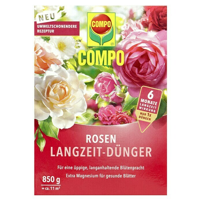 Compo Langzeitdünger Rosen850 g Front View