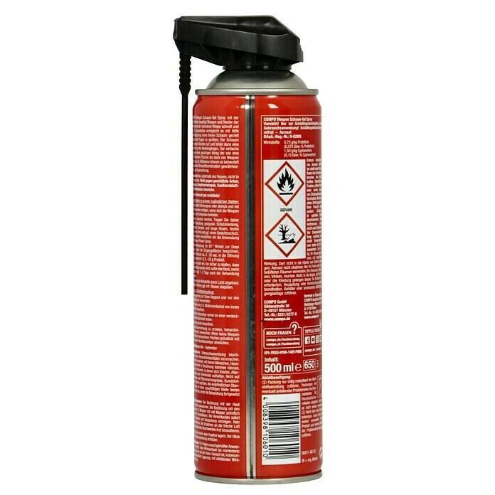 Compo Wespen-Spray Schaumgel500 ml Back View