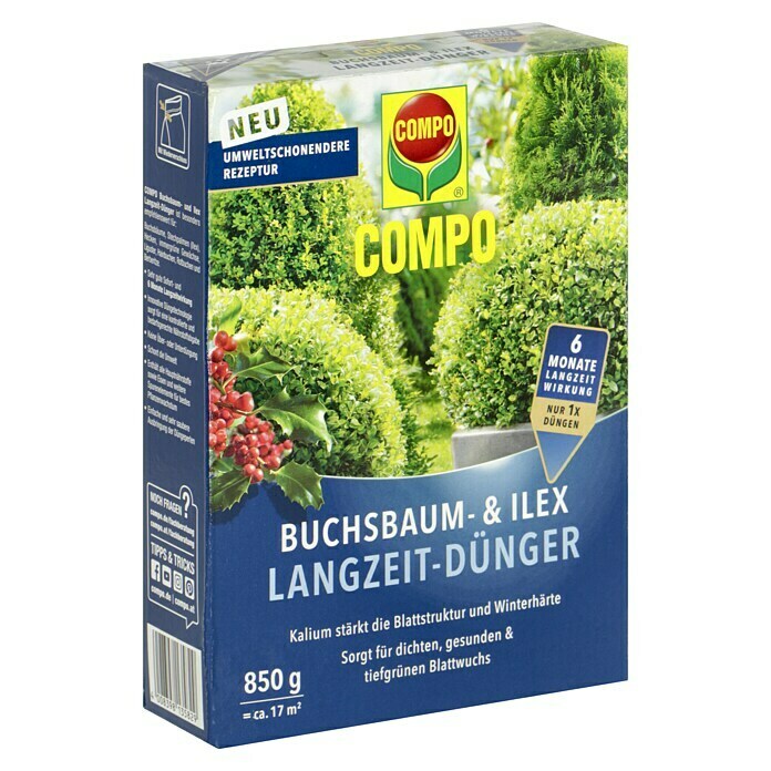 Compo Langzeitdünger Buchsbaum & Ilex850 g Diagonal View