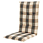 Doppler Gartenmöbel-Auflage Spot (Hochlehner, Schwarz/Weiß Kariert, L x B x H: 118 x 48 x 5 cm, 55 % Polyester, 45 % Baumwolle) | BAUHAUS