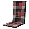 Doppler Gartenmöbel-Auflage Spot (Hochlehner, 118 x 48 x 5 cm, Baumwoll-Polyester-Mischgewebe, Schwarz/Rot Kariert) | BAUHAUS