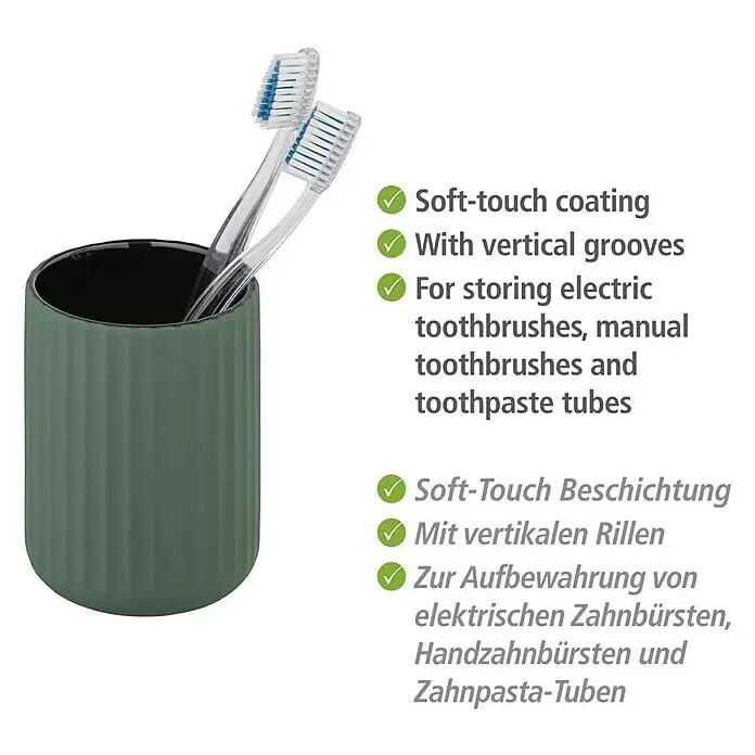 Wenko Belluno ZahnputzbecherKeramik, Grün