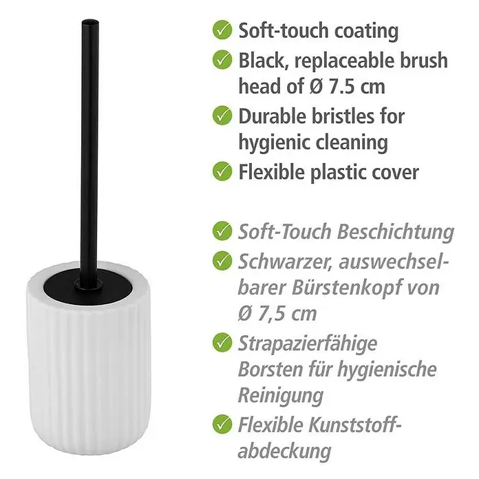 Wenko Belluno WC-BürstengarniturKeramik, Weiß