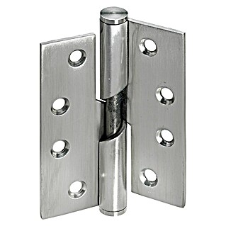 Hettich Türscharnier (B x H: 75 x 100 mm, Edelstahl, DIN Anschlag: DIN-L)