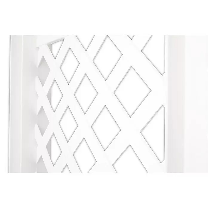 KHW Rosenbogen - Weiß, 100 x 43 x 207 cm - Weißes Rankgitter mit Rautenmuster.