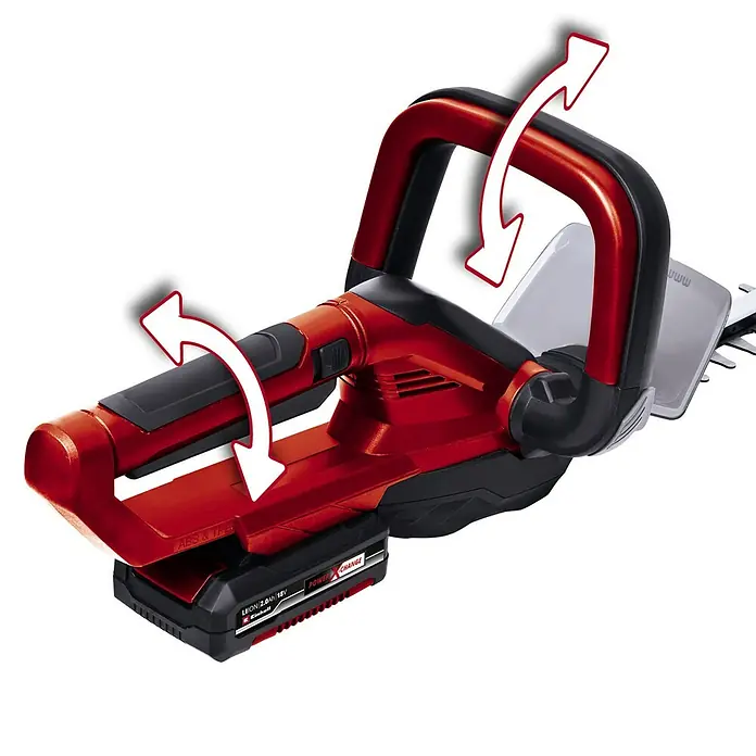 Einhell PXC 18V Cortasetos de batería GC-CH 1855/1 Li Kit - 18 V, Iones de litio, 1 batería, Longitud de corte: 55 cm - Cortasetos inalámbrico con mango giratorio para un recorte flexible de setos. Diseño compacto, ligero y fácil de usar.