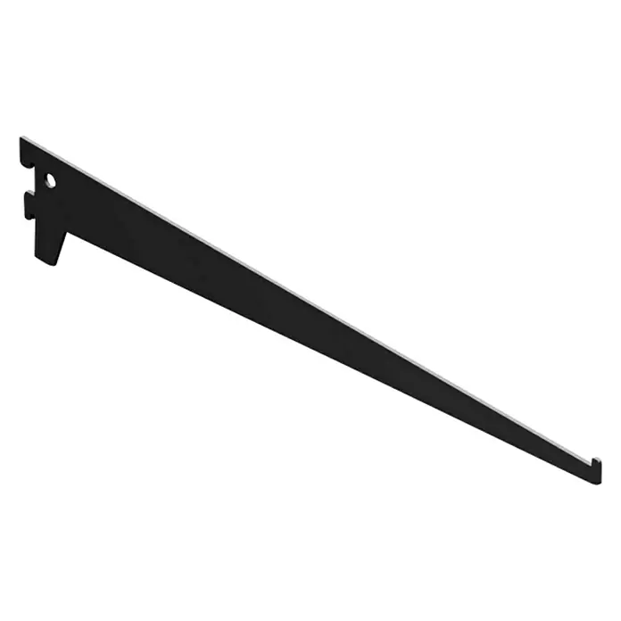 Element System Classic V-Träger EL 32Länge: 25 cm, Schwarz, Belastbarkeit: 35 kg - Schwarze Regalkonsole zur Wandmontage, ideal für die Befestigung von Regalböden im Laden oder zu Hause. Robust und einfach zu installieren.