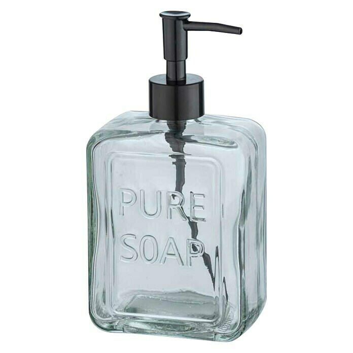 Wenko Seifenspender Pure SoapGlas, Transparent Front View