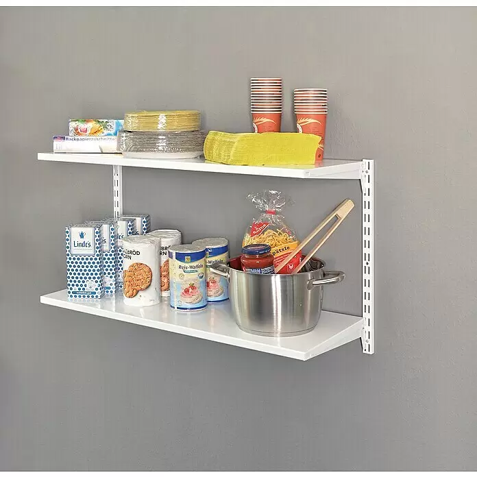Element System Classic Wandregal-Set Office 3 RS50 - L x B x H: 32 x 82,8 x 49,6 cm, Traglast Einlegeboden: 30 kg, Weiß - Anwendungsbeispiel