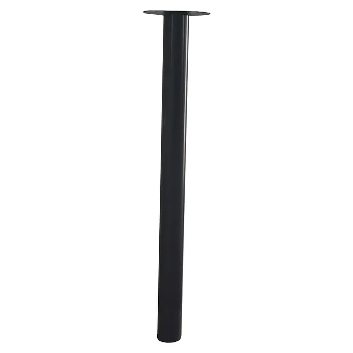 Element System Möbelfuß - Ø x H: 6 x 70 cm, Traglast: 75 kg, Stahl - Schwarzes Tischbein mit Montageplatte für eine stabile Befestigung. Ideal für DIY-Möbelprojekte und individuelle Tischdesigns.