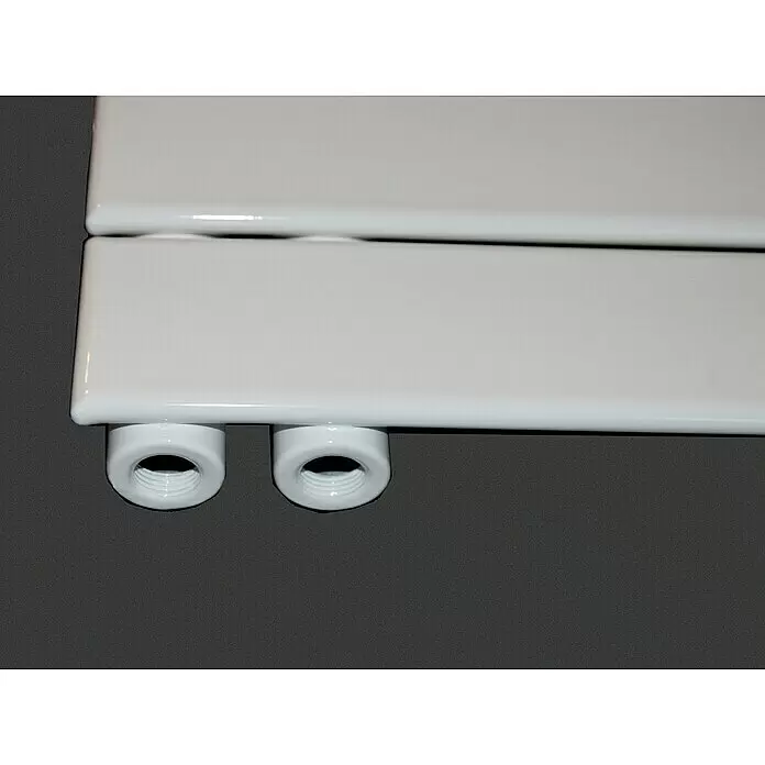 Szagato Designheizkörper Chicago - B x H: 500 x 1.150 mm, Wärmeleistung bei Vorlauftemperatur von 75 °C (D: 50): 525 W, Weiß - Detailaufnahme