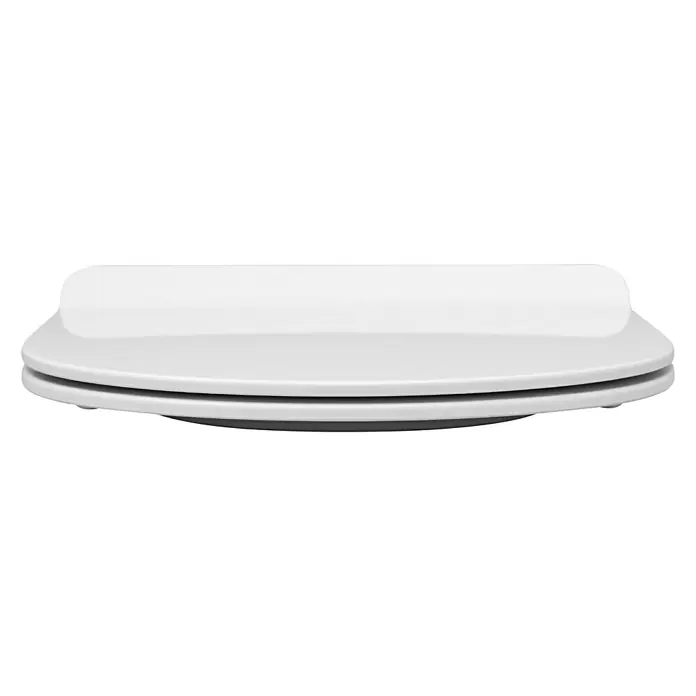 Camargue WC-Sitz Rom 2.0 - Duroplast, Weiß, Mit Absenkautomatik - Ein minimalistischer Toilettensitz in Weiß, der durch sein schlichtes Design und die sanften Rundungen besticht. Ideal für moderne Badezimmer.