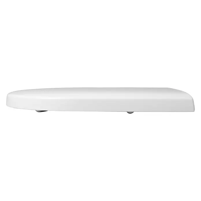 Camargue Paris WC-Sitz - Duroplast, Weiß, Mit Absenkautomatik - Nahaufnahme eines weißen Toilettendeckels, der ein schlichtes, modernes Design mit klaren Linien und einer glatten Oberfläche zeigt.
