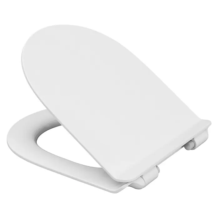 Camargue WC-Sitz Rom 2.0 - Duroplast, Weiß, Mit Absenkautomatik - Ein weißer Toilettensitz mit Deckel, elegant und funktional, für jedes Badezimmerdesign geeignet. Perfekt für Hygiene und Komfort.