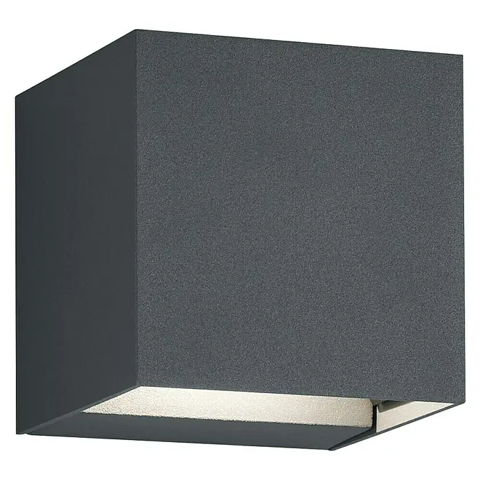Trio Leuchten LED-Wandleuchte Adaja - 3 W, L x B x H: 8 x 8 x 8 cm, Anthrazit, Warmweiß - Graue LED-Wandleuchte im Kubus-Design. Stilvolle Beleuchtung für Innen- und Außenbereiche mit modernem Erscheinungsbild und energiesparender Technologie.