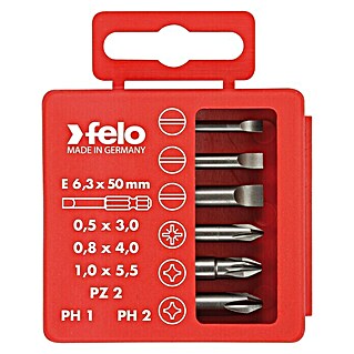 Felo Bit-Box Profi Industrie E 6,3 x 50 mm (6 -tlg., SL/PH/PZ)