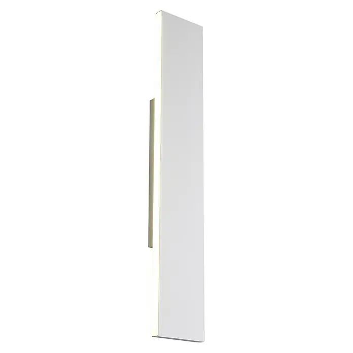 Trio Leuchten LED-Wandleuchte Concha - 9 W, L x B x H: 4,5 x 47 x 8 cm, Weiß matt, Warmweiß - Nahaufnahme einer modernen weißen LED-Wandleuchte, die elegantes Design und energieeffiziente Beleuchtungslösungen vereint.