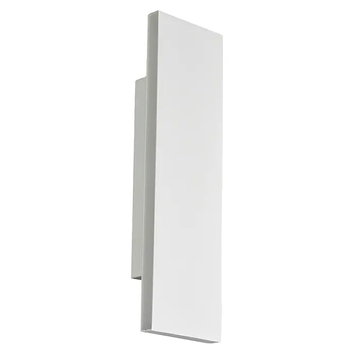 Trio Leuchten Wandleuchte Concha - 12 W, L x B x H: 4,5 x 28 x 8 cm, Weiß, Sonstige - Nahaufnahme einer weißen rechteckigen Wandleuchte mit minimalistischem Design, die modernes Licht und Ästhetik vereint.