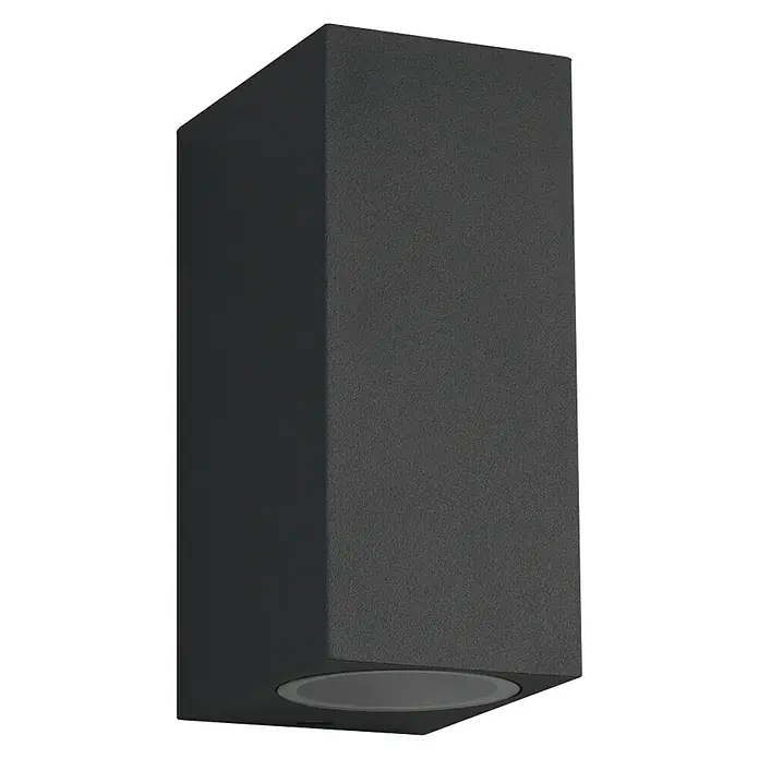 Trio Leuchten Außenwandleuchte Roya - 70 W, L x B x H: 9,2 x 6,9 x 15 cm, Anthrazit, IP44 - Moderne schwarze Wandleuchte mit minimalistischem Design. Ideal für Innen- und Außenbereiche.