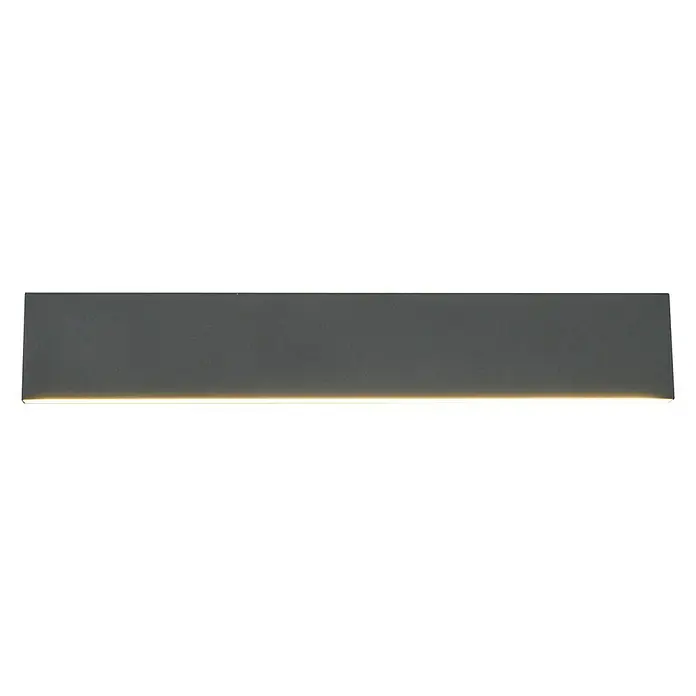 Trio Leuchten LED-Wandleuchte Concha - 9 W, L x B x H: 4,5 x 47 x 8 cm, Anthrazit, Warmweiß - Elegante, längliche LED-Wandleuchte in dunklem Grau, die ein warmes, diffuses Licht abgibt und eine moderne Atmosphäre schafft.