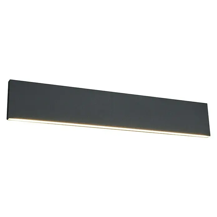 Trio Leuchten LED-Wandleuchte Concha - 9 W, L x B x H: 4,5 x 47 x 8 cm, Anthrazit, Warmweiß - Moderne graue LED-Wandleuchte für stimmungsvolle Beleuchtung. Elegantes Design für Wohnzimmer, Schlafzimmer und Flur.
