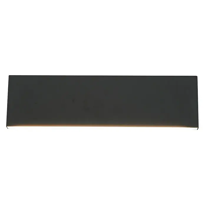 Trio Lighting Aplique de pared Concha - 6 W, L x An x Al: 4,5 x 28 x 8 cm, Negro - Un aplique de pared rectangular moderno con iluminación indirecta que crea un brillo cálido y acogedor, perfecto para acentos atmosféricos.