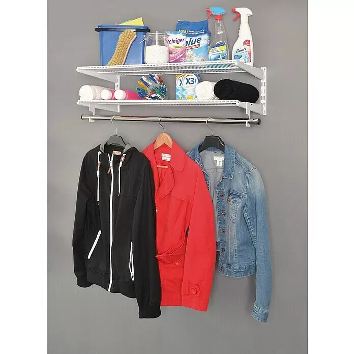 Element System Wandregal-Set - L x B x H: 33,1 x 91,1 x 22 cm, Weiß, Anzahl Böden: 2 Stk. - Anwendungsbeispiel