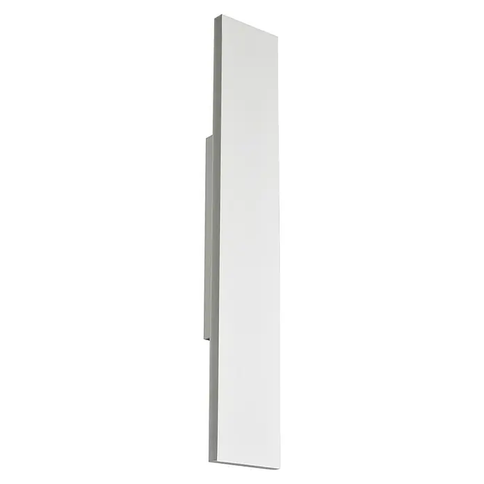 Trio Leuchten LED-Wandleuchte Concha - 9 W, L x B x H: 4,5 x 47 x 8 cm, Weiß matt, Warmweiß - Nahaufnahme einer stilvollen, vertikalen weißen Wandleuchte. Das minimalistische Design und die klaren Linien machen sie zu einem modernen Blickfang.