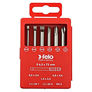 Felo Bit-Box Profi Industrie E 6,3 x 73 mm (6 -tlg., SL/H/PH)