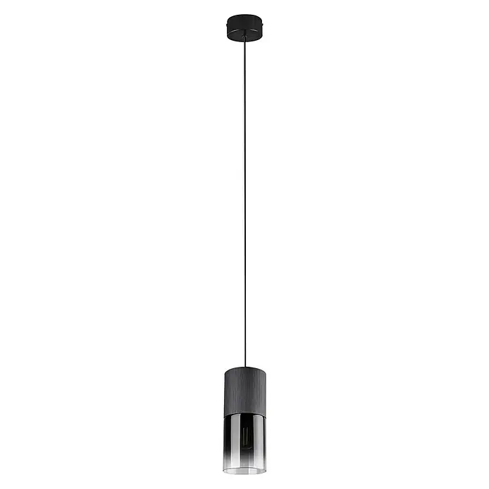 Trio Leuchten Robin Pendelleuchte - 28 W, B x H: 77 x 150 cm, schwarz, E27, Anzahl Leuchtmittel: 1 Stk. - Eine moderne Pendelleuchte in Schwarz und Silber, die ein stilvolles Ambiente erzeugt und für eine angenehme Beleuchtung sorgt.