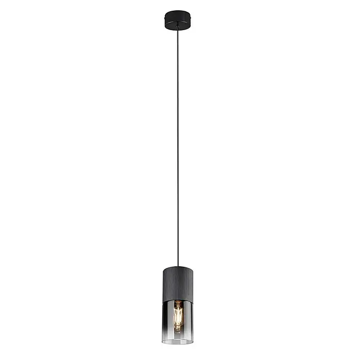 Trio Leuchten Robin Pendelleuchte - 28 W, B x H: 77 x 150 cm, schwarz, E27, Anzahl Leuchtmittel: 1 Stk. - Moderne Hängeleuchte mit einem stilvollen Lampenschirm und einem warmen Licht, das eine gemütliche Atmosphäre schafft.