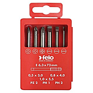 Felo Bit-Box Profi Industrie E 6,3 x 73 mm (6 -tlg., SL/PH/PZ)