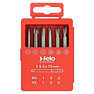 Felo Bit-Box Profi Industrie E 6,3 x 73 mm (6 -tlg., PH/PZ)